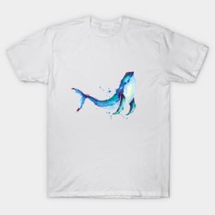 whale painted with watercolor 2 T-Shirt